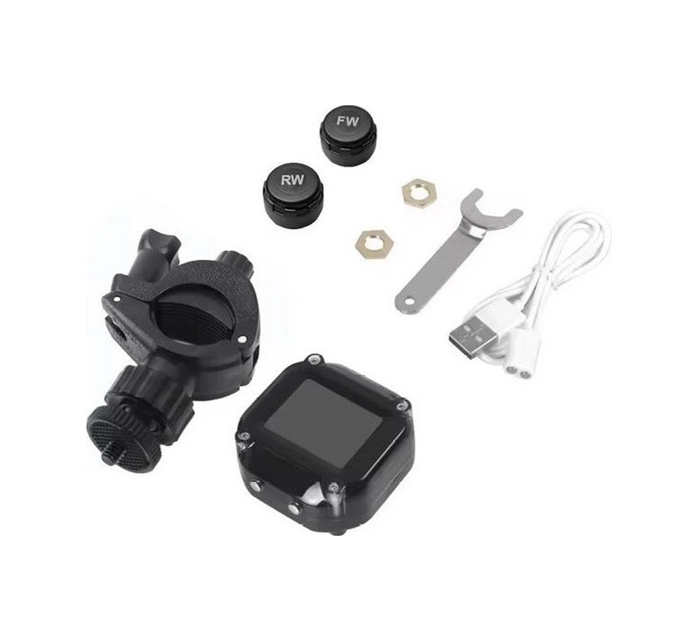 Powermaster Pm-28656 Motosiklet Kablosuz Lastik Basınç Hava Ve Sıcaklık İzleme Sistemi Cihazı Tpms