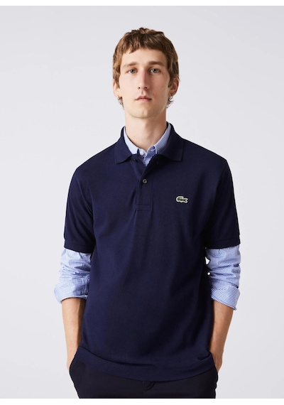 Lacoste Erkek Klasik Pike Kumaş Polo T-shirt Lacivert