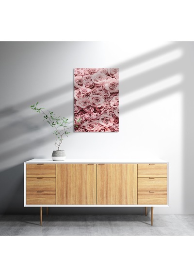 Cakasepetim Pembe Güller Ahşap Mdf Tablo