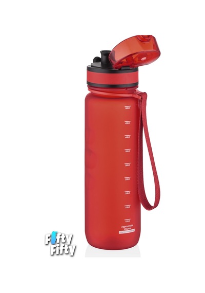 Uzspace 500 Ml Kaydırmaz Maksimum Tutuş Destekli Tritan Su Matarası -ffuz1215 Kırmızı