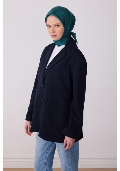 Belli Klasik Desen İpek Twill Eşarp - 2026 İlkbahar-yaz T 4317 Zümrüt