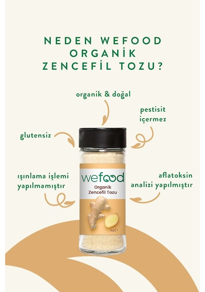 Wefood Organik Zencefil Tozu 45 gr