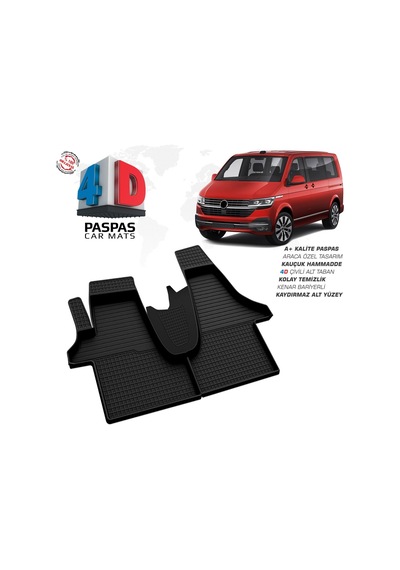 Vw Transporter T6.1 4d Araca Özel Havuzlu Kauçuk Paspas 2019 Ve Üzeri