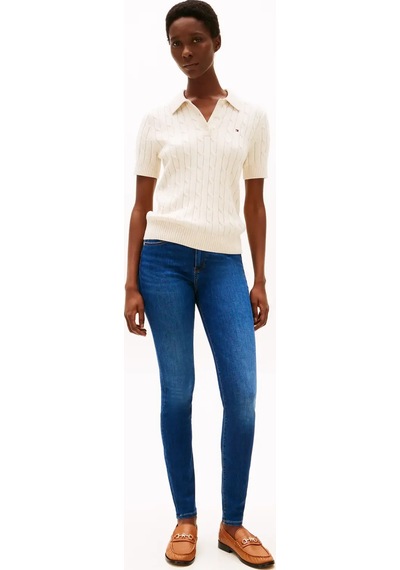 Tommy Hilfiger Como Mıd Rıse Skınny Kadın Lacivert Kot Pantolon