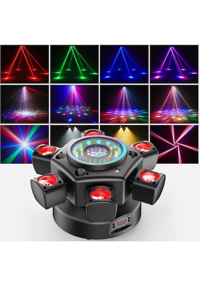 Dj Pro 6 Başlı Led Cree Bee Eyes-2 150 Watt Led Strobe Lazer Robot Işık
