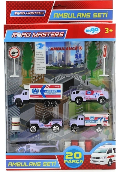 Helikopterli Metal Ambulans Seti Jp9105 Diğer