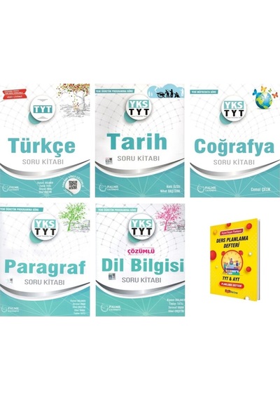 Tyt Türkçe Tarih Coğrafya Paragraf Ve Dilbilgisi Soru Kitabı 5li Set