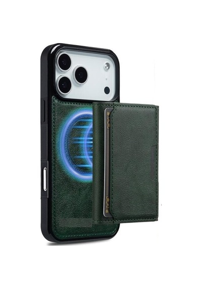 Nihcase Apple Uyumlu iPhone 17 Pro Max Kılıf Pollux L5 Serisi Mıknatıslı Kartlıklı 2-1 Kapak
