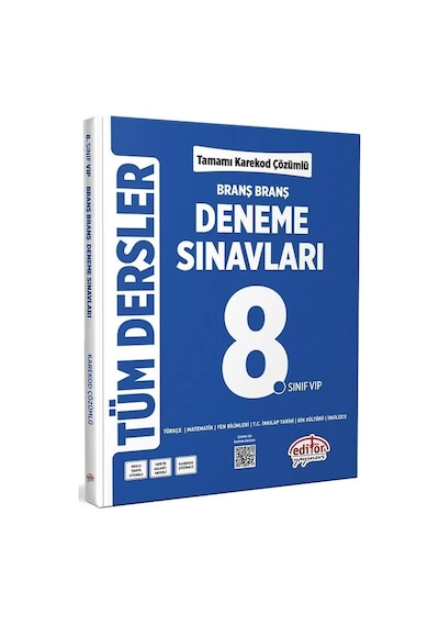 Editör 8. Sınıf Tüm Dersler Ünite Ünite Deneme Sınavları Çözümlü