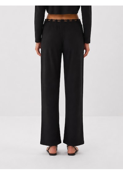 Xint Siyah Esnek Dokulu Regular Fit Sweat Pantolon 470403