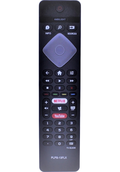 Philips Uyumlu Ambilıght Youtube-Netflıx-Rakuten Tv Tuşlu Led Tv Kumandası