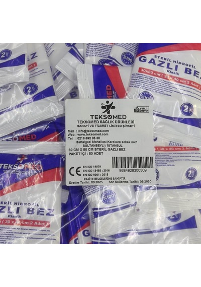 Teksomed 30x80 Steril Gazlı Bez 10 Adet