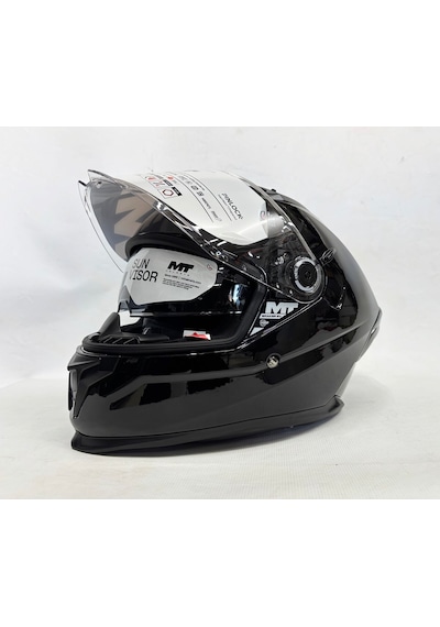 Mt Braker Sv Pure A11 Parlak Siyah İç Güneş Vizörlü Kask Siyah