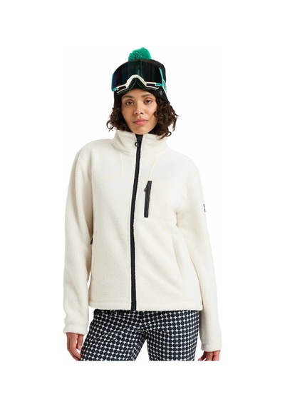Quiksilver Erjft04969-alabama Full Zıp Solıd Beyaz Dik Yaka Kadın Polar Sweatshırt