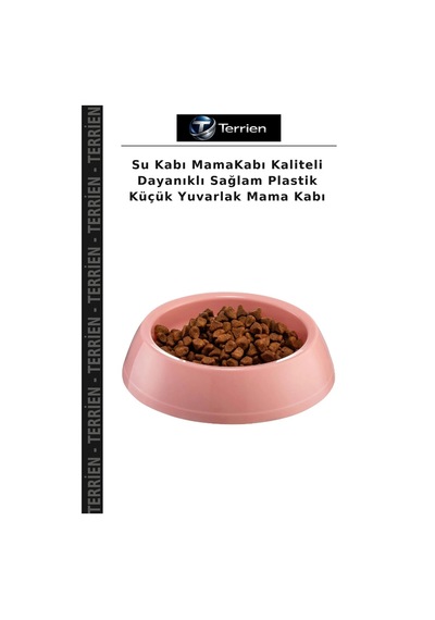 Su Kabı Mamakabı Kaliteli Dayanıklı Sağlam Plastik Küçük Yuvarlak Mama Kabı
