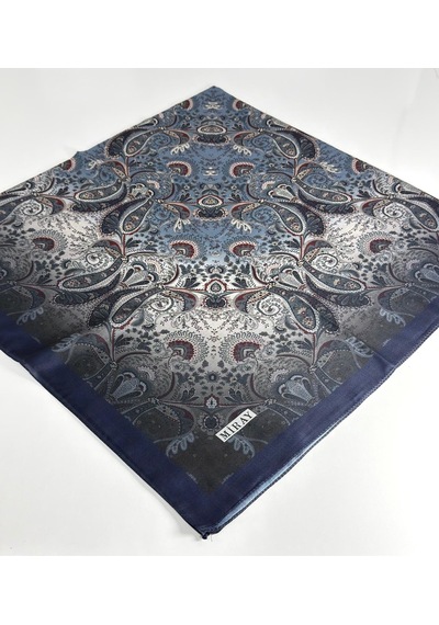 Miray Nevada Büyük Boy Organik Pamuk Eşarp - 120 X 120 - 06453 Lacivert-Mavi