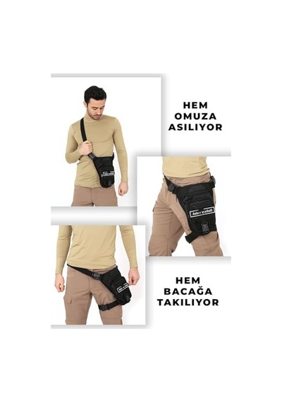 Kordak Omuz Askılı Bel Bacak Bağlamalı Tabanca Taşıma Çantası, Askkrdkucgencanta