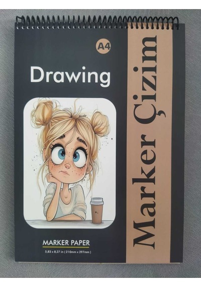 Marker Çizim Defteri , Çizim Defteri, A4 Boyutunda