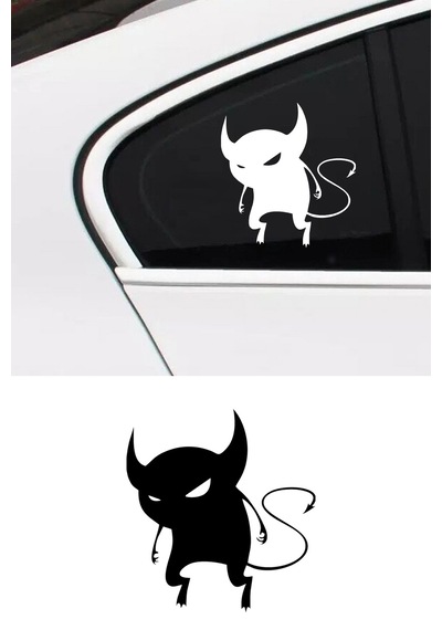 Küçük Şeytan Sticker,oto Sticker,yakıt Deposu Depo Kapağı Sticker 11x10 Cm