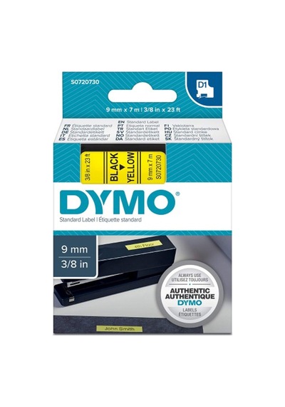 Dymo D1 Şerit Standart 9 Mmx7 Mt Sarı Üzerine Siyah 40918 S0720730