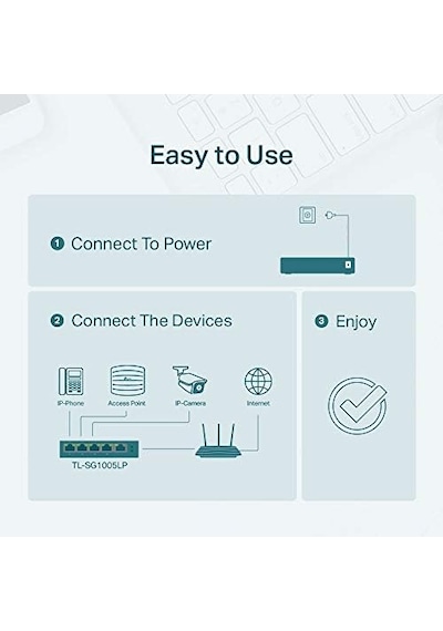 Tl-sg1005lp, 4 Port Poe + İle 5 Port Gigabit Masaüstü Switch
