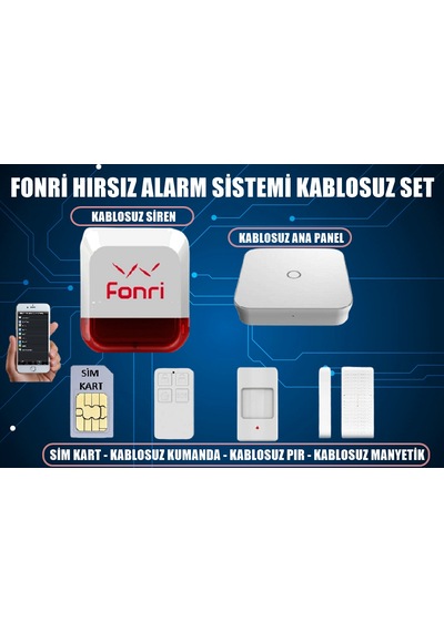 Fonri Alarm Sistemi Kablosuz Akıllı Full Set Fonrı Nova