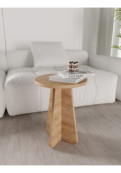 Mush 3lü Zigon Sehpa Safir Meşe - Tamamı Mdf