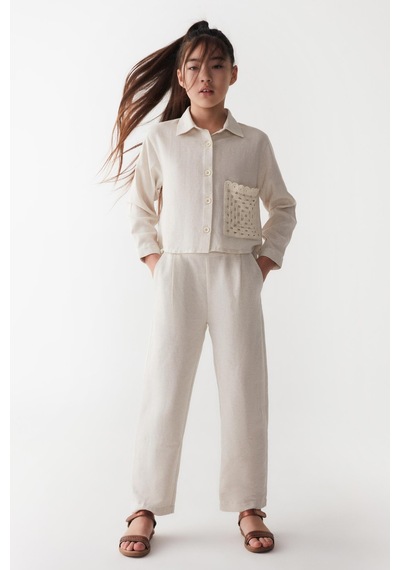 Nk Kids Kız Pantolon 24ynk56349 Krem