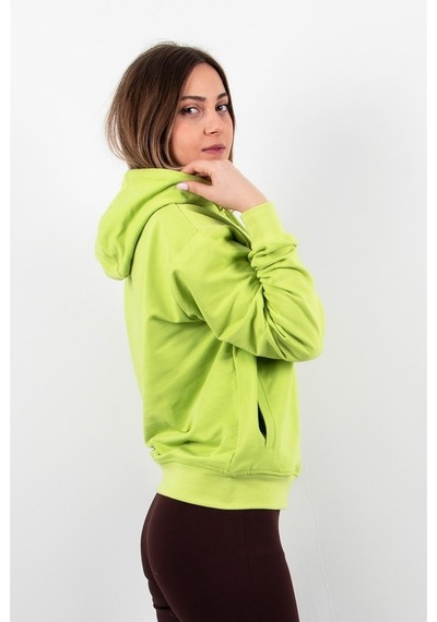 Rich Kadın 2 Iplik Kapüşonlu Sweatshirt Yeşil