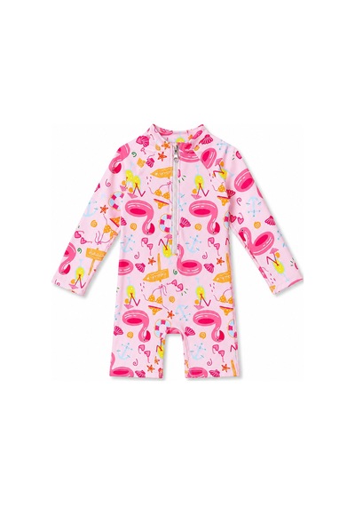 Beniizle Unisex Bebek Yüzücü Mayosu Pembe