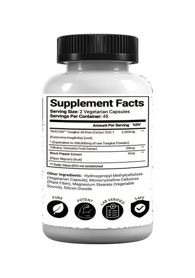Research Labs Longjack Tongkat Ali + Tribulus 1000 Mg Extract 90