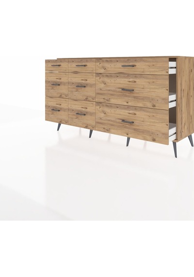 Kronos Konsol 9 Çekmeceli 176x59x99 Çam-çam Çam-çam