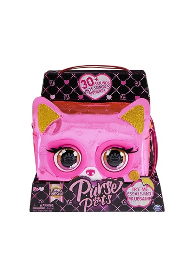 Spinmaster Purse Pets Fransız Bulldog Etkileşimli Göz Parlayan Hayvan Figürlü Çanta Pembe 6065582