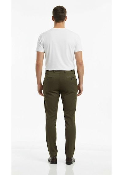 Plus Scorpion Erkek Slim Fit Klasik Kumaş Pantolon Dar Kesim, Günlük Ve Ofis Kullanımına Uygun Şık Tasarım Haki