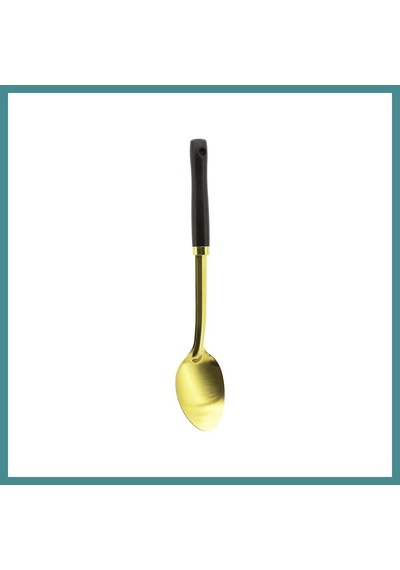 Trendexa Ahşap Saplı Metal Servis Kaşığı Altın Renk Mac