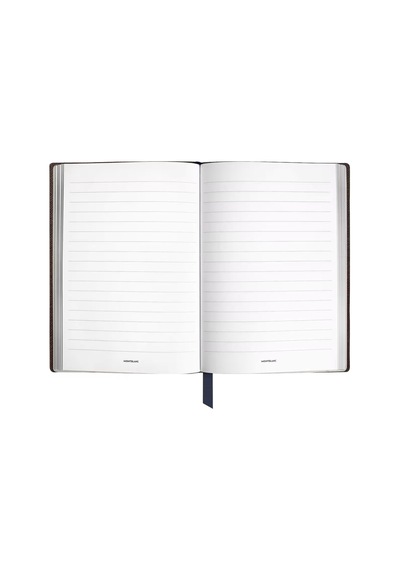 Montblanc Extreme Deri Orta Boy Çizgili Defter 136439 Mavi