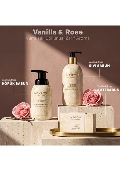 Maxrosa Aromatherapy Vanilla & Rose Sıvı Sabun 500 Ml