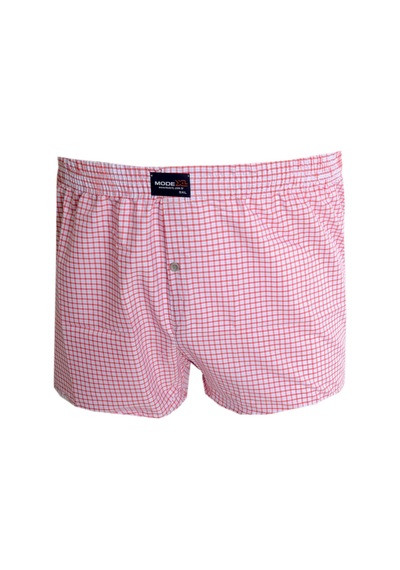 Mode Xl Büyük Beden Erkek Boxer Desenli Poplin 6348 Kırmızı 001