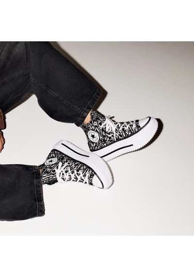 Converse Chuck Taylor All Star Lift Double Stack Unisex Siyah Sneaker