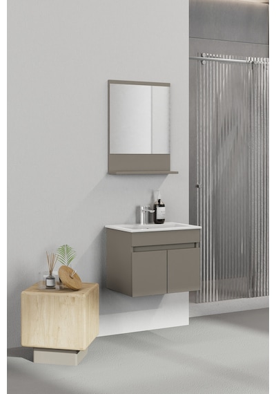Biani Tome 60 Cm Banyo Dolabı Renk Latte
