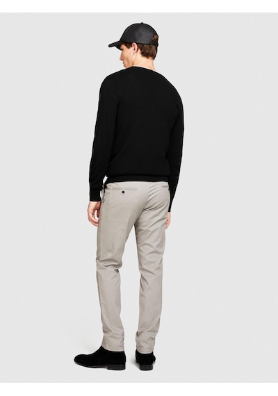 Sisley Slim Fit Vintage Efekt Chino Pantolon Erkek Siyah Pantolon - 323a4dm6sf02y