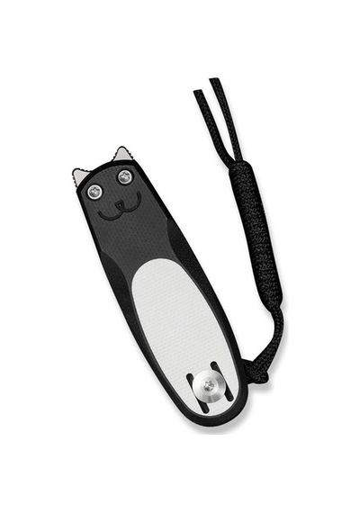 Civivi Purr Black & White G10 Handle Stonewashed Nitro-v Blade Kamp Çakı Siyah