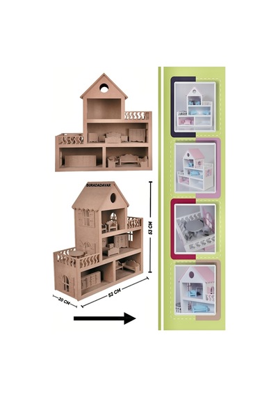 Barbie Bebek Evi Oyuncak 15 Adet Mobilyalı