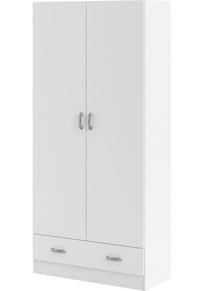 Aysu Giyinme Dolabı - Çok Amaçlı Dolap - Gardırop 80 Cm-2 Kapaklı-1 Çekmeceli