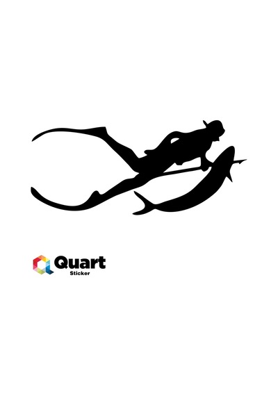 Dalgıç Scuba Diving Oto Sticker