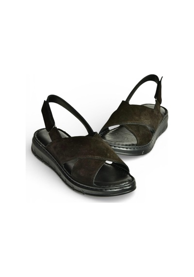 Fox Shoes Y555531102 Siyah Hakiki Deri Süet Kadın Sandalet Siyah