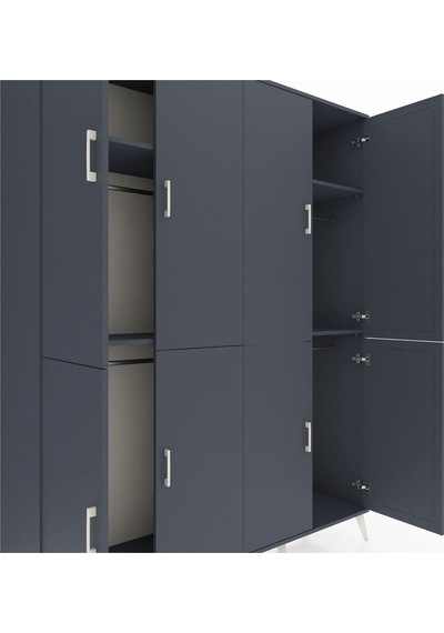Hyperion Gardrop 4 Raflı 8 Kapaklı 4 Askılı 176x44x221 Antrasit-antrasit Antrasit Hyperion Gardrop 4 Raflı 8 Kapaklı 4 Askılı 176x44x221 Antrasit-antrasit Antrasit