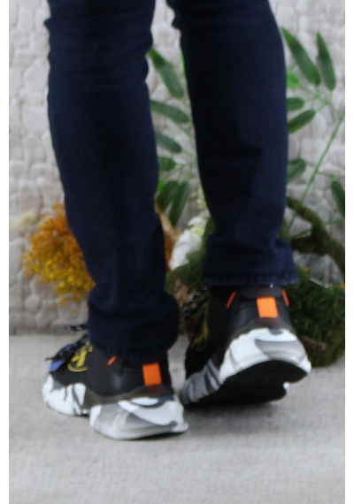 Fort Guja 24k573 Rahat Esnek Sneaker Erkek Spor Ayakkabı Siyah