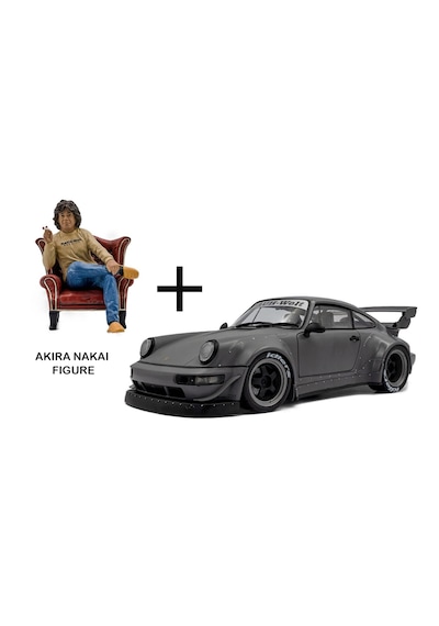 1:18 Solido 2024 Porsche 964 Rwb Nardo Grey With Akira Nakai Figurine