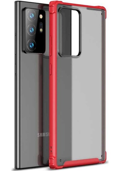 Kilifone - Galaxy Note 20 Ultra Uyumlu Kılıf Koruyucu Mat Buzlu Volks Kapak - Kırmızı - T14377